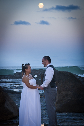 Chris & Judith from South Australia married at Froggys Beach in Coolangatta Gold Coast with Marry Me Marilyn